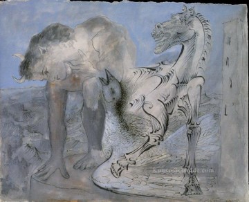  eva - Faune cheval et oiseau 1936 Kubismus Pablo Picasso